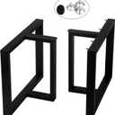 TIEOU 28 Inch Metal Table Legs Heavy Duty T Shape Metal Desk Legs Set of 2 Industrial Black Table Legs,Modern (28" H X35''W)