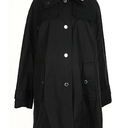 Women's Waterproof Rain Jacket Long Raincoat Hooded Windbreaker Trench Coat, L