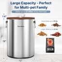 Paw Libero 2PK 25 Lbs Stainless Steel Dog Food Storage Container with Airtight Lid & Ceramic Bone Handle, Large Metal Dog Food Bin for Dogs & Cats, Keep Fresh, Easy to Clean