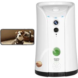 Dog Camera Treat Dispenser,WiFi Full HD Pet Camera with Two-Way Audio and Night Vision,Compatible with Alexa (2.4G WiFi ONLY) (Petalk AI)