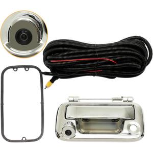 Rear View Camera, w/ Chrome Tailgate Handle, Compatible with 2005-2014 Ford F150, 2008-2016 F250 F350 F450 F550 Super Duty, 2007-2010 Explorer, 170° Angle, Backup Camera Kit, Back Up Reverse Camera
