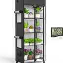 Small Greenhouse for Indoors, 5 Tier 23.1" L13.2" W61.2" H mini Greenhouse Outdoor, Indoor Adjustable Shelves