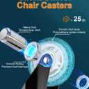 RidRed Gaming Chair Wheels - Heavy-Duty Office Chair Wheels - Replacement Rubber Casters- Universal Fit 3 Inch Chair Casters, Noise Free, Fits 98% Chair, for All Floor