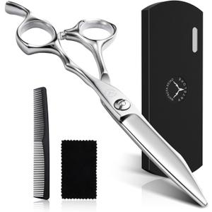 Professional Hair Cutting Scissors 6 Inch, VG10 Steel Convex Edge Barber Shears, Ergonomic Hair Scissors for Salon Professionals and Home Use