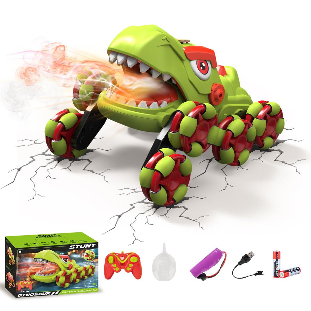Remote Control Car, 2.4Ghz 8WD Stunt Rc Cars with Auto Demo, 360° Rotation, Music and LED Light, RC Stunt Car for Kids Age 4 5 6 7 812, Toy Vehicle for Birthday Gifts Ideas Toys for Boys