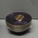 12 oz Purple/Gold Rim Hammered Bowls - Disposable Plastic Catering and Party Bowls - Case of 1200