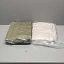 MUXHOMO 7 Pieces Queen Comforter Set, Reversible Bed in a Bag Queen Size, All Season Bedding Set with Comforter, Flat Sheet, Fitted Sheet, Pillowcases & Shams, Olive Green & Beige