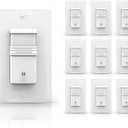 10 PC ECOELER Motion Sensor Light Switch, Occupancy & Vacancy Model Motion Activated Wall Switch, Single Pole Sensor Switch for Laundry, Garage, Neutral Wire Required, UL & FCC Listed