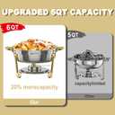 Chafing Dishes for Buffet 4 Pack, 6QT Round Chafing Dishes for Buffet [Elegant Gold and Silver Colors] Stainless Steel Chafing Dish Buffet Set for Any Party