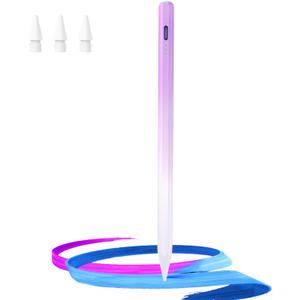 Stylus Pen for iPad(2018-2025)-13 Mins Fast Charge with Tilt Sensitivity&Palm Rejection for iPad 11/10/9/8/7/6th Gen, Air 7/6/5/4/3/M3/M2, Pro 13"/12.9"/11"/M4, Mini 7/6/5th,Gradient Purple