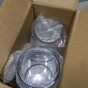 MEWAY 30oz/2 pcs Classic Insulated Tumblers,Double Wall Acrylic Tumbler with LidReusable Plastic Insulated Tumblers with Strawfor cold drinks, sand ice, whatever you like(transparent,2 pack)