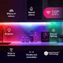 LIFX Smart WiFi Light Strip 6.6ft (Polychrome Multicolor, 8 Addressable Zones) Cuttable & Extendable Up to 32.8ft, Works with Alexa, Google Home & Siri, LED Strip Kit with Controller & Power Supply