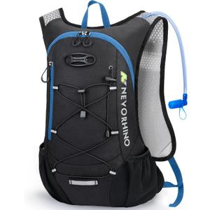 Lightweight Hydration Backpack, Running Backpack with 2L Water Bladder, Hydro Water Daypack for Cycling Hiking Rave for Men Women (Blue)