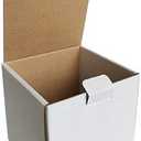 4x4x4'' Small Shipping Boxes, 25 Pack, Cardboard Corrugated Mailers for Business, White (LM444-25)
