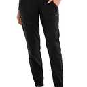 Cherokee Women's Plus Size Mid Rise Tapered Leg Jogger Scrubs Pant, Black 2XL