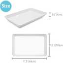 Serving Tray Platter, 17.5'' x 11.5'' x 1.6'', 4 Pcs Food Tray for Veggie Fruit Snack Dessert Cookie Cheese, Food Trays for Party Supplies Display, Large Platters for Serving Food, BPA Free