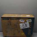 HOMLAND Foldable Rollator Walkers with Seat for Seniors, 8'' Big Wheels, 350 lb. Weight Capacity, Adjustable Handles and Seat Height, Lightweight Rolling Walker, Red