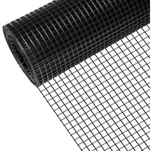 Zevemomo 48" x 100' 1/2inch Hardware Cloth, Black Vinyl Coated Chicken Wire Fence Galvanized Welded Mesh Roll for Home Garden Rabbit Cage