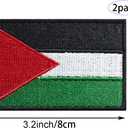 4 x stidsds 2 Pack Palestine Flag Patch Palestine Flags Embroidered Patches Palestinian Flags Military Tactical Patch for Clothes Hat Backpacks Pride Decorations