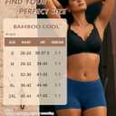 BAMBOO COOL Seamless Boyshort Underwear for Women Mid Waist Stretchy Panties Moisture Wicking Boxer Briefs 5 Pack (L)