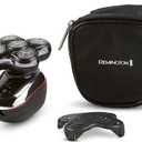 Remington Balder Deluxe XR7100, Head Rotary Shaver with Titanium Blades & Storage Pouch for Bald Men Wet/Dry Shaving with 5 Dual Track Flexing Heads and Pop-Up Trimmer