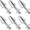6 Pack RC Propeller Adapter, 4mm Motor Shaft Aperture to 6mm Output Axle, Aluminum Bullet Spinner Prop Saver for RC Airplane Brushless Motors DIY Parts