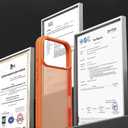 Matte Case for iPhone 17 Pro Case with 1 Screen Protector,Shockproof Protective Hard Back Slim Phone Case,Frosted Translucent Back Phone Cover, Anti-Fingerprint - Orange