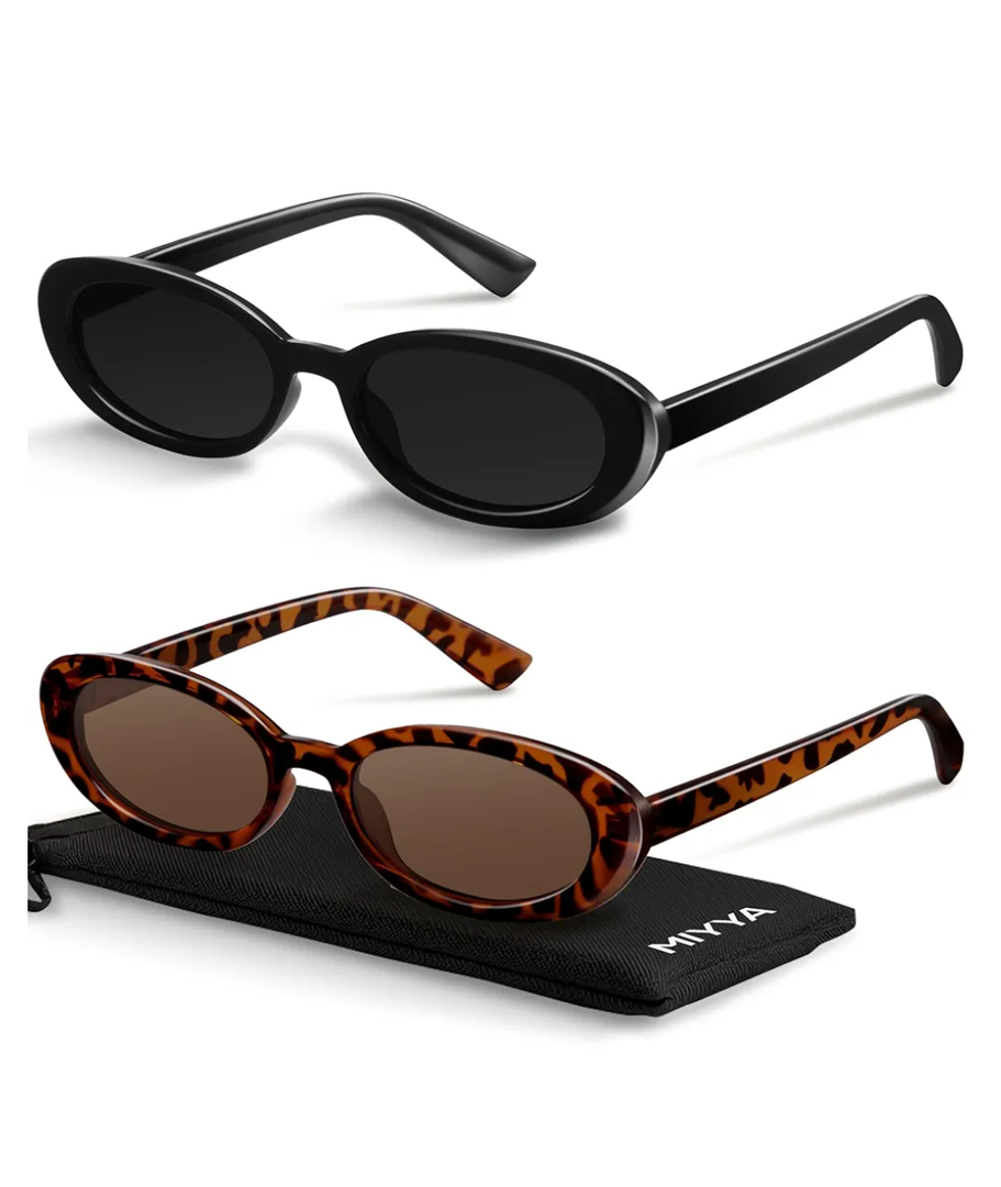 miyya 2025 Polarized Oval Sunglasses with UV Protection - Multiple Trendy Colors & Patterns