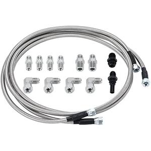 6AN 70" Transmission Fluid Oil Cooler Hose Line kit for GM Chevy Transmission 4L80E TH350 TH400 4L60E 700R4 200-4R TR6060 Ford AOD 4R100 4R70W and C5 Stainless Steel Braided PTFE Hose