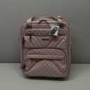 KROSER Carry On Underseat Multi-functional, 16-inch Underseater Lightweight Overnight Suitcase for Women, Dusty Pink