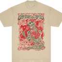Grateful Dead Unisex-Adult Standard Rose Skeleton Forever T-Shirt (Sand) X-Large