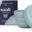 Saalt Compact Sanitizer - Menstrual Disc and Period Cup Cleaner, Microwavable, Reusable Menstrual Disc Sanitizer for Travel or Home, Collapsible, Flat-Fold Design - Sage