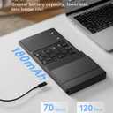 Samsers Foldable Bluetooth Keyboard with Touchpad, Full-Size Wireless Folding Portable Travel Keyboard for iOS Android Windows Mac OS, Support 3 Devices (BT5.1 x 3), Black