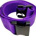 Gait Belt with Plastic Buckle by LiftAid - Transfer and Walking Aid with Belt Loop Holder for Assisting Therapist, Nurse, Home Care - 60"L x 2"W (Purple)