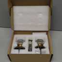 Crystal Door Knobs Interior, Vintage Passage Glass Antique Brass Door Knobs Octagon for Hall Closet