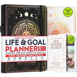 Life Mastery Planner - A 12 Month Journey to Crush Your Goals, Increase Productivity, Passion, Success & Happiness - Weekly & Monthly Life Planner, Habit-Tracker, Gratitude Journal & Organizer (Sunshine)