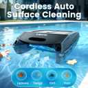 Solar Pool Skimmer Robot, Automatic Floating Cleaner with 8L Debris Basket,Fast Charging, Leaf Skimmer for Above Ground & Inground Pools