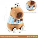 RichRabbit Cute Capybara Plush Toy Soccer Soft Plush Toy Cute Kids Gift Brown 9 Inch