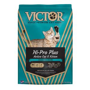 VICTOR Hi-Pro Plus Dry Cat Food - Active Adult Cat and Kitten, 15 lb, BBD 04/10/2027