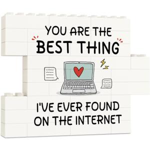 5 x Romantic Valentine's Day Birthday Gifts for Him Her, Anniversary Wedding Gifts for Wife, Husband - You Are The Best Thing Blocks Puzzle Decorative Plaque, I Love You Gift for Boyfriend Girlfriend