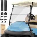 10L0L Golf Cart Windshield for Club Car Precedent 2004-Up, Tempo, 2017-Up Onward, Clear/Tinted Fold Down Club Car Windshield Anti-UV Impact Resistant, HD View, 37.5"W X 33.6"H
