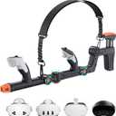 Rechale VR Gunstock Compatible with Meta Quest 2/3/3S/Pro, Shoulder Straps Adjustable FPS Gaming Controller Accessories Quick Magnetic Attachment Cheek Pad Immersive VR Stock Rifle Gameplay - Black