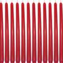 Set of 12 Burgundy Taper Candles for Christmas,10 inch Unscented Dripless Candlesticks - 8 Hours Long Burning for Home Decor, Wedding, Parties and Special Occasions (Red)