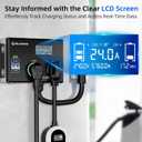 Smart Dryer Splitter for EV and Dryer, 240V Auto Power Switch for Dryer Outlet, 3-Color LED Ring, 3.4" LCD Display, No Rewiring Needed, NEMA 10-30 Plug, NEMA 10-30 & NEMA 14-50 Outlets (24 Amp)