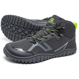 HOBIBEAR Barefoot Minimalist Shoes Womens Mens | Zero Drop | Wide Width Lightweight Hiking Boots (Grey, Size: 10.5 Wide Women/8 Wide Men)