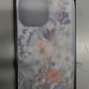 LUHOURI for iPhone 16 Pro Max Case,Wireless Charging Compatible,Dual-Layer - Soft Silicone Inner + Hard Outer Shell,Cute Wildflower Design,Protective Phone Cover for Women - Marble Pressed Flowers