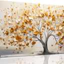 Large Artwork For Walls Tree of Life Canvas Wall Art Pictures for Living Room Bedroom Wall Decor Canvas Painting Abstract Yellow Tree Framed Wall Art Decorative Print Ready to Hang Size 20x40 inch