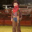 Latocos 7 PCS Kids Cowboy Costume for Boys Ages 3-10 Years Halloween Party Dress Up Role Play and Cosplay