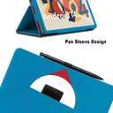 Case for Headwolf HPad6 12 inch, Headwolf HPad6 Tablet Case, Folding Stand Protective Cover with Pencil Holder and Wrist Strap, Full Protection. (Light Blue)