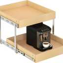 WelFurGeer 2-Tier Pull Out Cabinet Organizer with Soft Close Slides, Pull Out Drawers for Cabinets, Heavy-Duty Slide Out Drawers for Kitchen Cabinets, Under Sink, Pantry & Bathroom